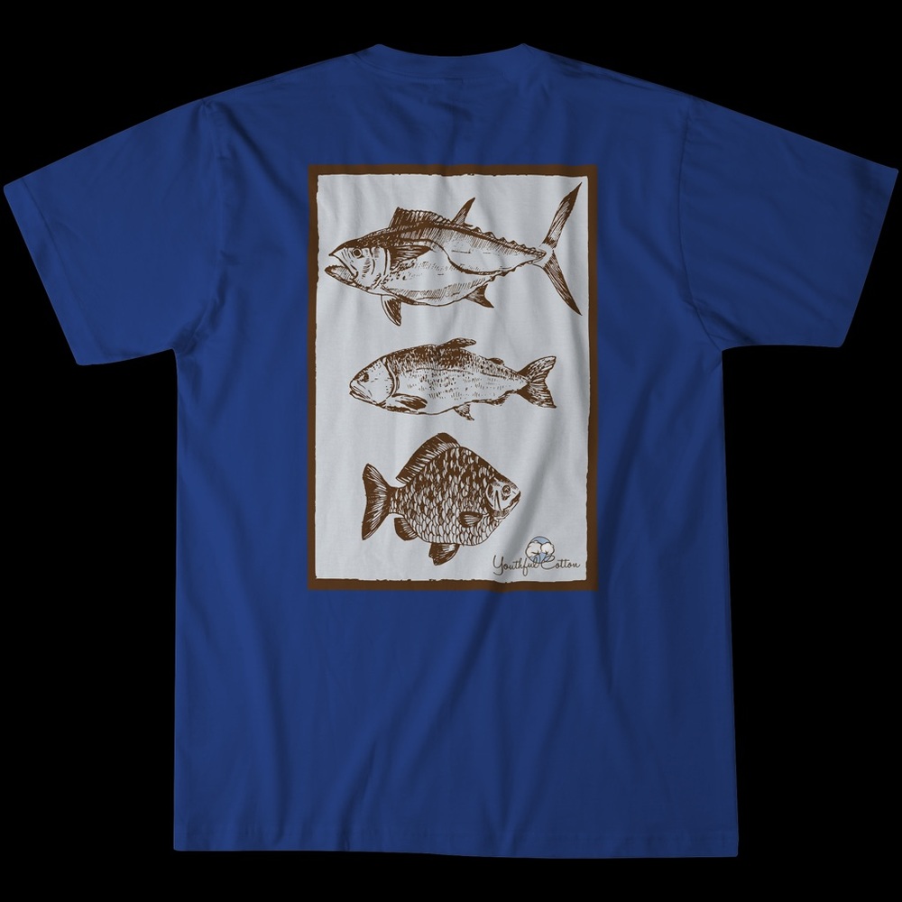 Adult - Three Fish SS 100% Cotton Tee